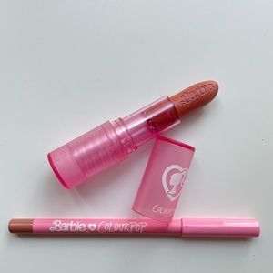 Colorpop Malibu Barbie Collection Lux Lipstick and Lip Loner Set - Golden Beach